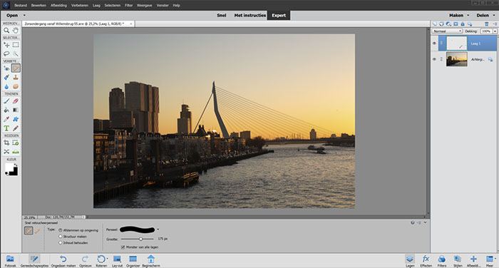 Onderwerpen verwijderen in Elements 2021 Beste cursus Photoshop Elements - Onderwerpen verwijderen